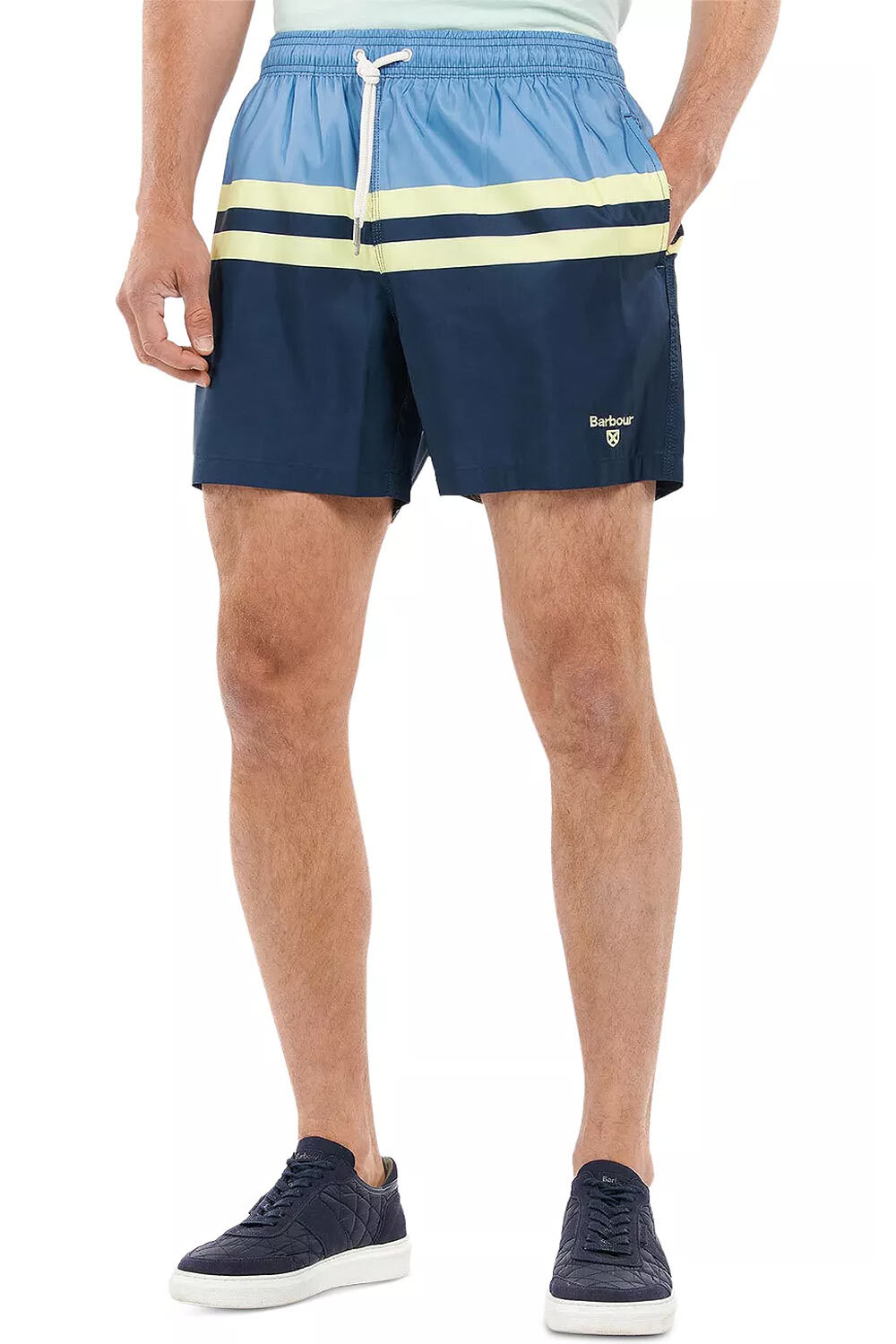 Мужские плавательные шорты Barbour в двойную полоску XXL Force Blue - Новая Зеландия 90 долларов США 7190₽