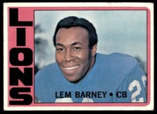 1972 Topps #42  Lem Barney Detroit Lions VG/EX