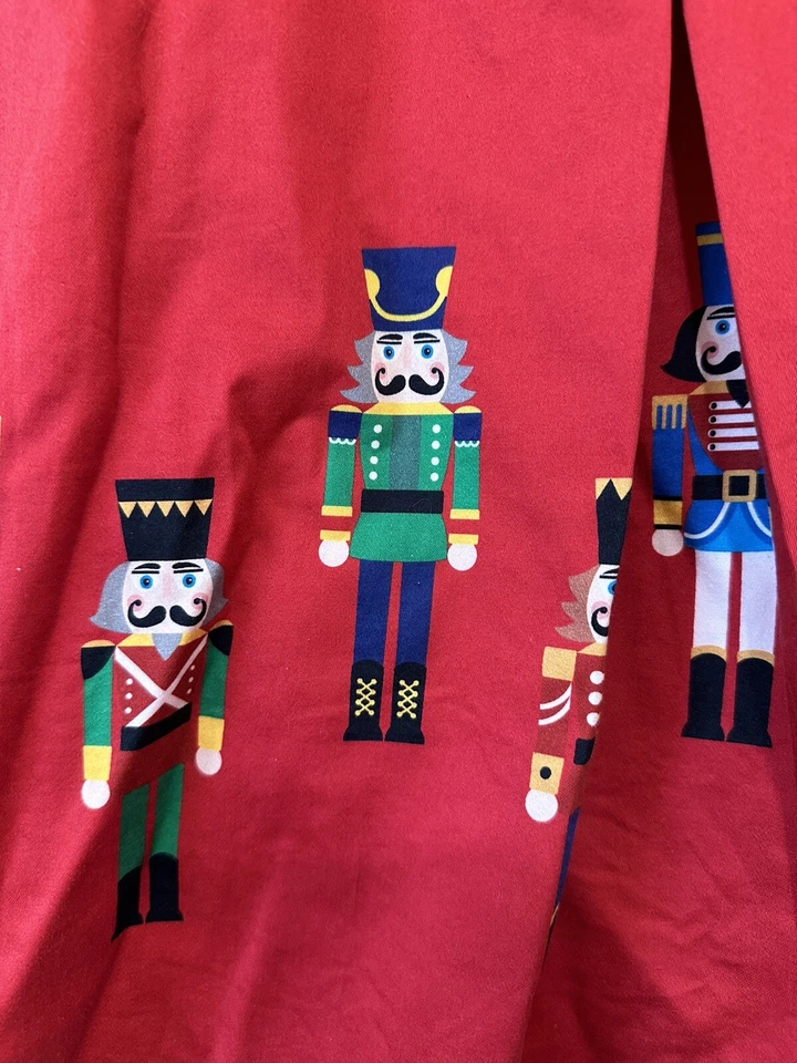 ModCloth Red Cotton Nutcracker Skirt Pockets Plus Size 3XL - Image 3 of 4