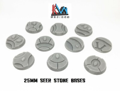 3D Printed - 25mm Scenic Seer Stone Bases - Set of (10)