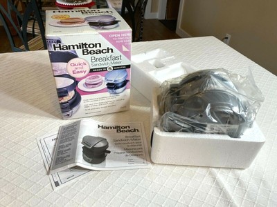 NEW Hamilton Beach Breakfast Sandwich Maker Silver 25475 