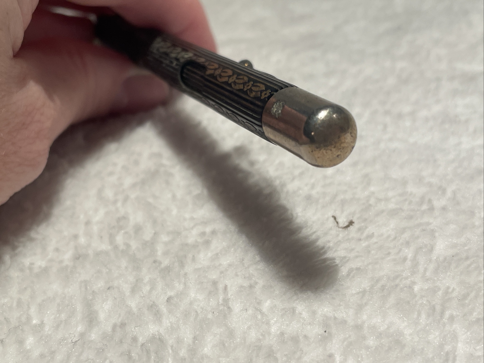 Vtg  Peninsular Steel Co Michigan  Black  Mechanical Pencil Paper Inside 1940s