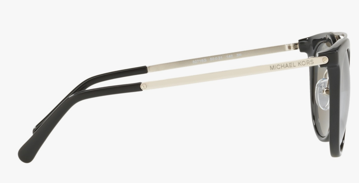 New MICHAEL KORS MK2056 32716G ILA 50mm Black Silver Sunglasses