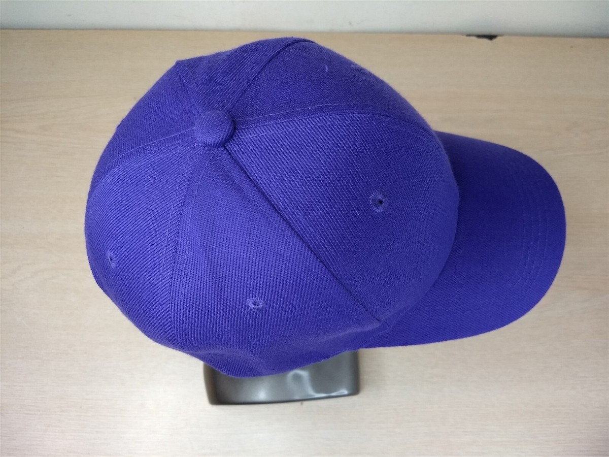 BLANK/NO LOGO ADJUSTABLE STRAPBACK BASEBALL HAT/CAP, PURPLE  display picture 1