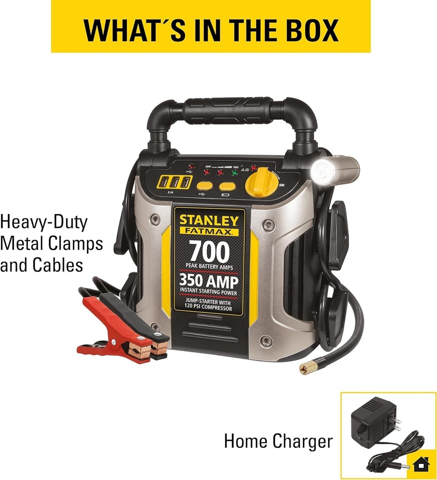 Portable Jump Starter 700 Peak Amp Battery Power Car Truck RV Jumper ...