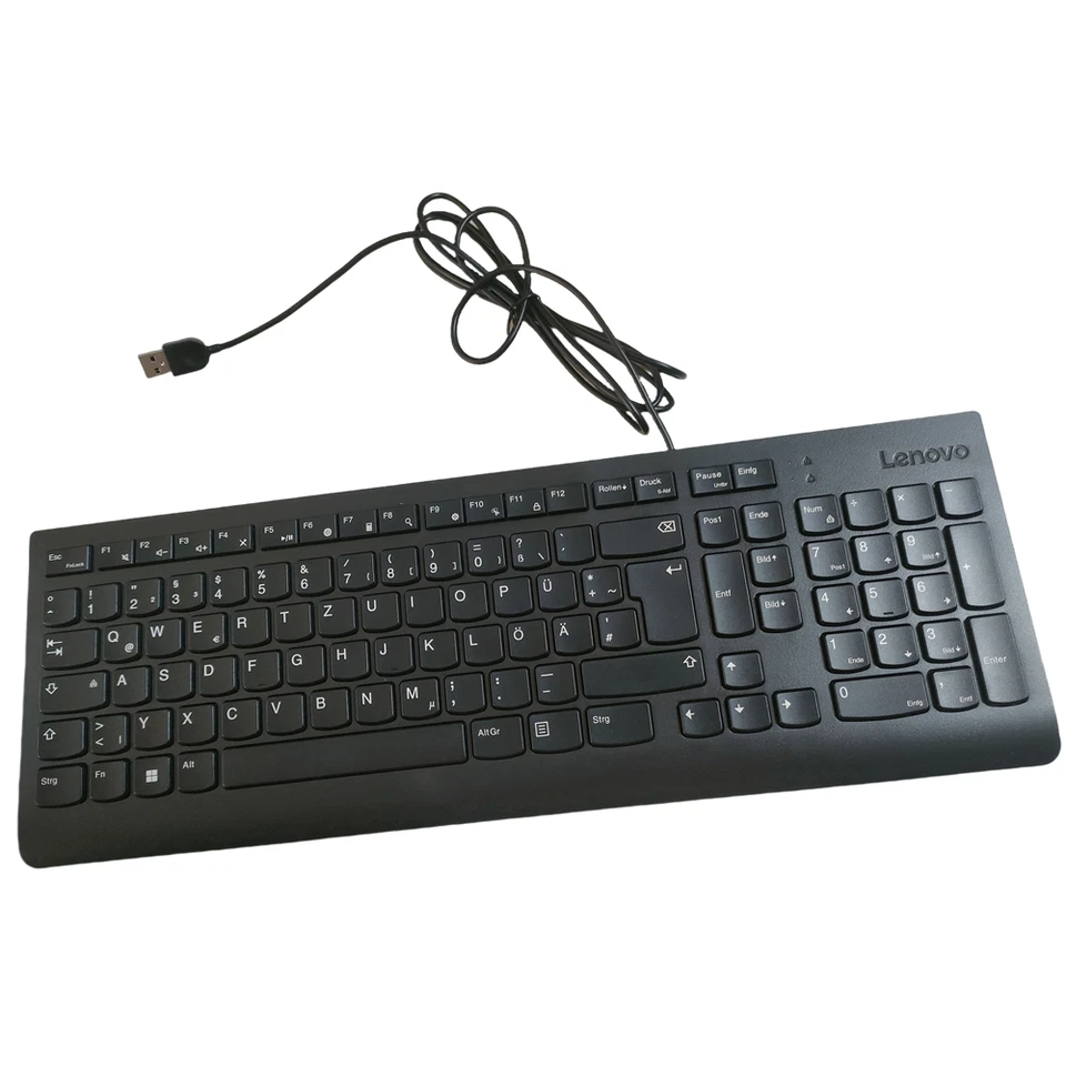 German layout Black Slim USB-Wired keyboard and mouse kit for Lenovo SK-8823 - Image 4 of 4