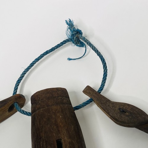 Thail Buffalo Bell Wood Wooden Hand Carved Cow Double Clackers Antique Vtg - Picture 12 of 17