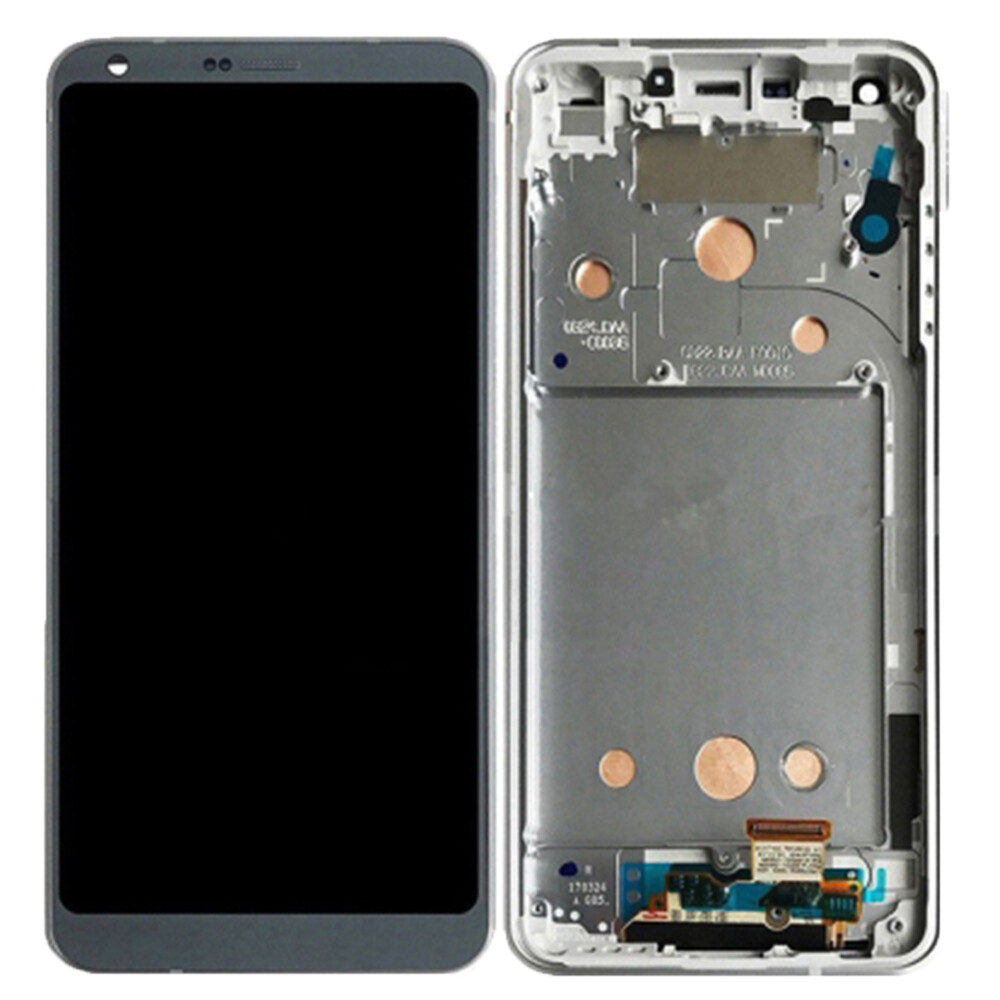 LG G6 Platinum LCD Touch Digitizer Frame Full Assembly Replacement