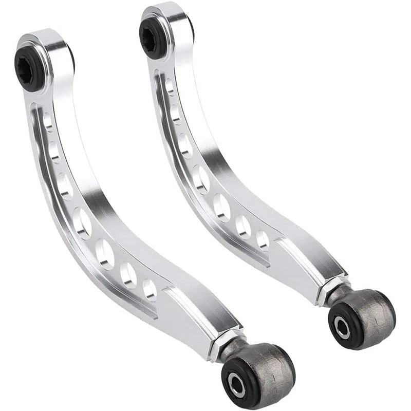 Kit de brazos de control de inclinación superior trasero ajustable para 06-15 Honda Civic 1.8 plateado Foto 4 de 4