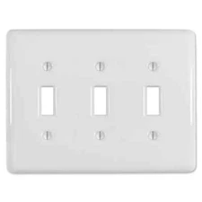 Metro White Porcelain Switchplate Ceramic Wall Plate Outlet Light Switch Cover