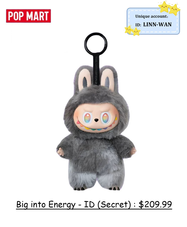 POP MART Labubu The Monsters Big into Energy Plush Blind Box POP MART Labubu The Monsters Big into Energy Plush Blind Box