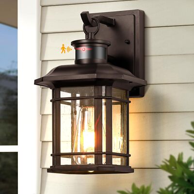 Brown Motion Sensor Outdoor Light Fixture Dusk To Dawn Exterior Lights For House