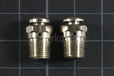 [x2] 1/8" NPT 711 nickel plated brass button air pressure bleeder relief valve