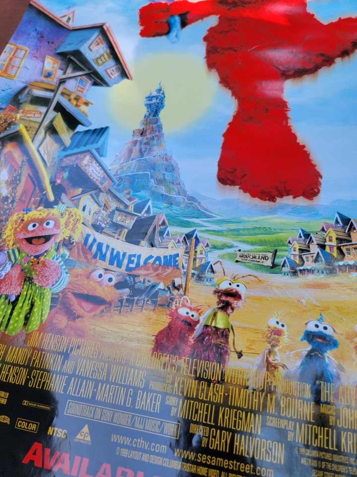 Java Poster Elmo Vintage 1999 The Adventures Of Elmo In Grouchland Movie Poster PROMO ...