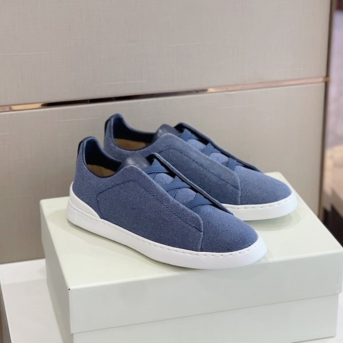 ermenegildo Zapatos Hombre Lona Elasticada Cruzada - Imagen 10 de 28