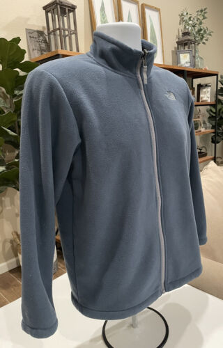 The North Face Boys Long Sleeve Mock Neck Full Zip Sweater Size L (14-16) Blue - Picture 4 of 10