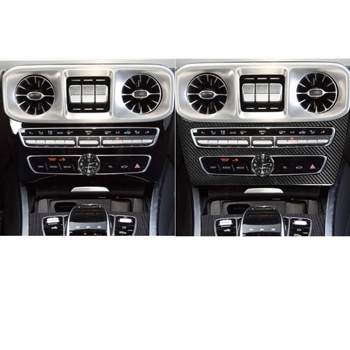 Recorte de cubierta de panel de CD para consola central de fibra de carbono para Benz G500 G63 W464 2019-2023 - Imagen 3 de 5