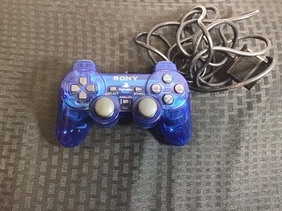 Sony PlayStation 2 PS2 Ocean Blue Clear Controller DualShock OEM SCPH-10010
