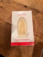 Hallmark Keepsake Ornament 2015 Our Lady of Guadalupe White Gold Religious NIB