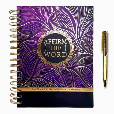 Affirm The Word 52-Week Prayer Journal for Women: Christian Scripture gold 