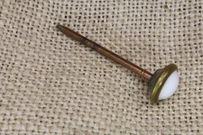 old Picture Nail Artwork Hanger 1800s TINY Small White Porcelain Miniature 9/16”