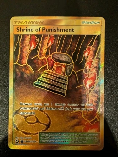 Pokémon TCG Shrine of Punishment Hidden Fates SV90/SV94 Holo Secret Rare Gold