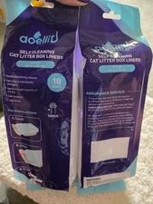2 New 18 Pack Aoellit Self Cleaning Cat Litter Box Liners 36 Total Bags 27 x 13