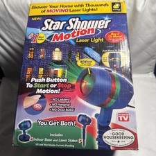 Bulbhead Star Shower Motion Laser Lights Projector Christmas New in Box