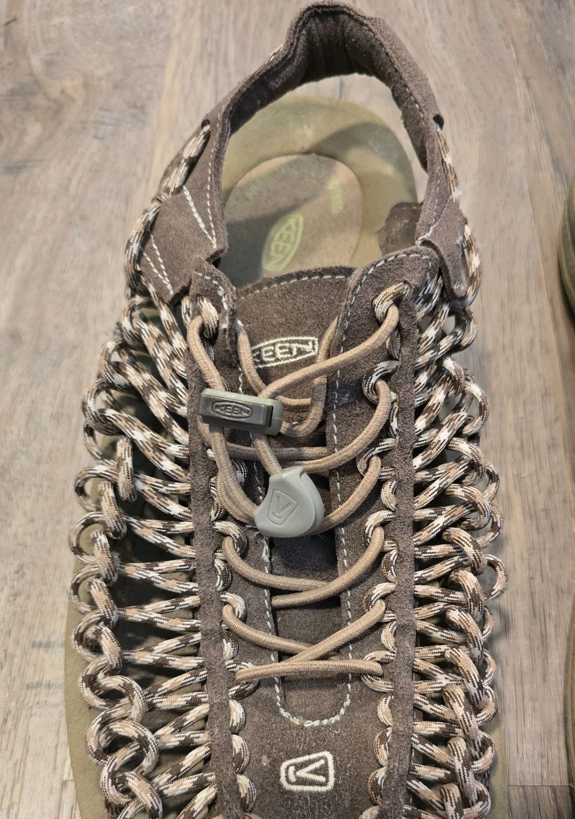 Keen Uneek Tan sandalo fronte mare uomo taglia 10