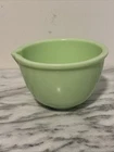 Vintage Jadeite Green Milk Glass Mixing Bowl With Pour Spout