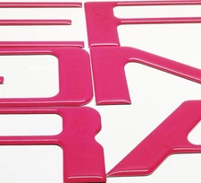 COMPATIBLE WITH 2019 2020 2021 2022 2023 DOMED RAISED HOT PINK TAILGATE LETTERS