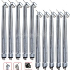1-10*Dental LED E-generator 45 Degree High Speed Handpiece Push Button 4 Hole UK