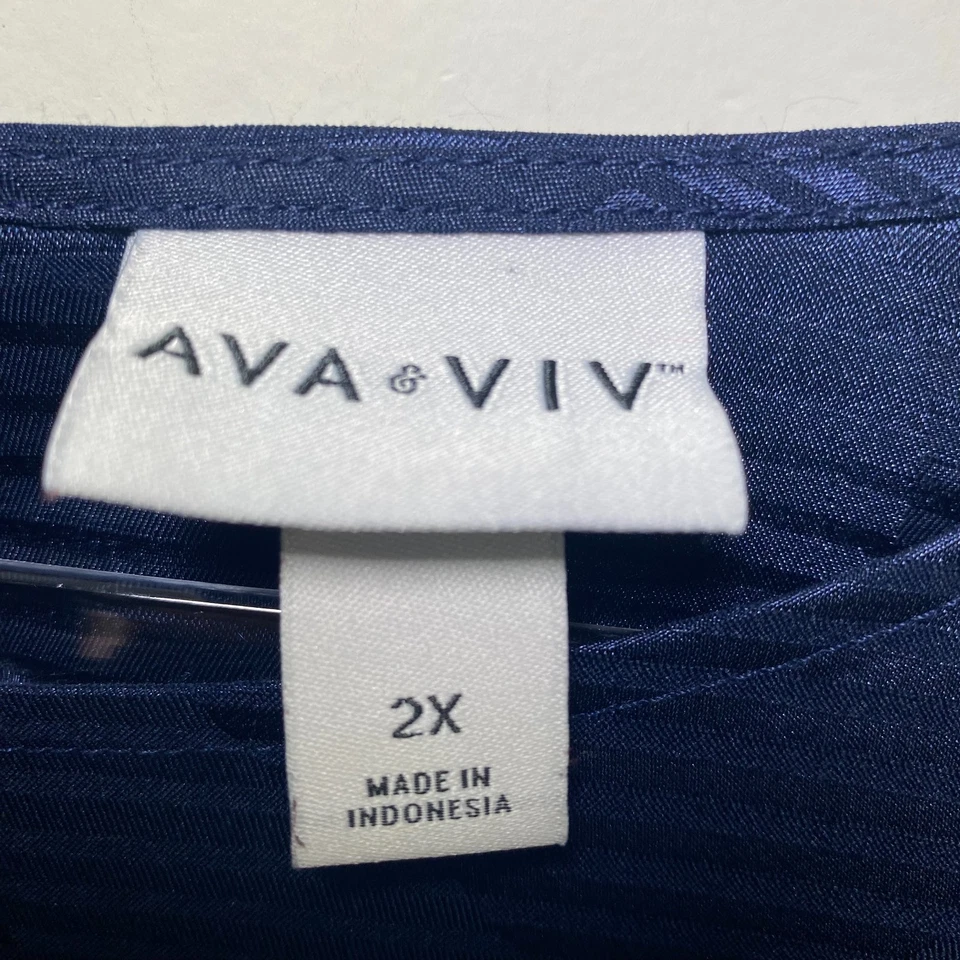 Шифоновое платье миди вечеринки темно-синий 2 X длинным рукавом богемное праздник подпоясанный в полоску - Изображение 4 из 4