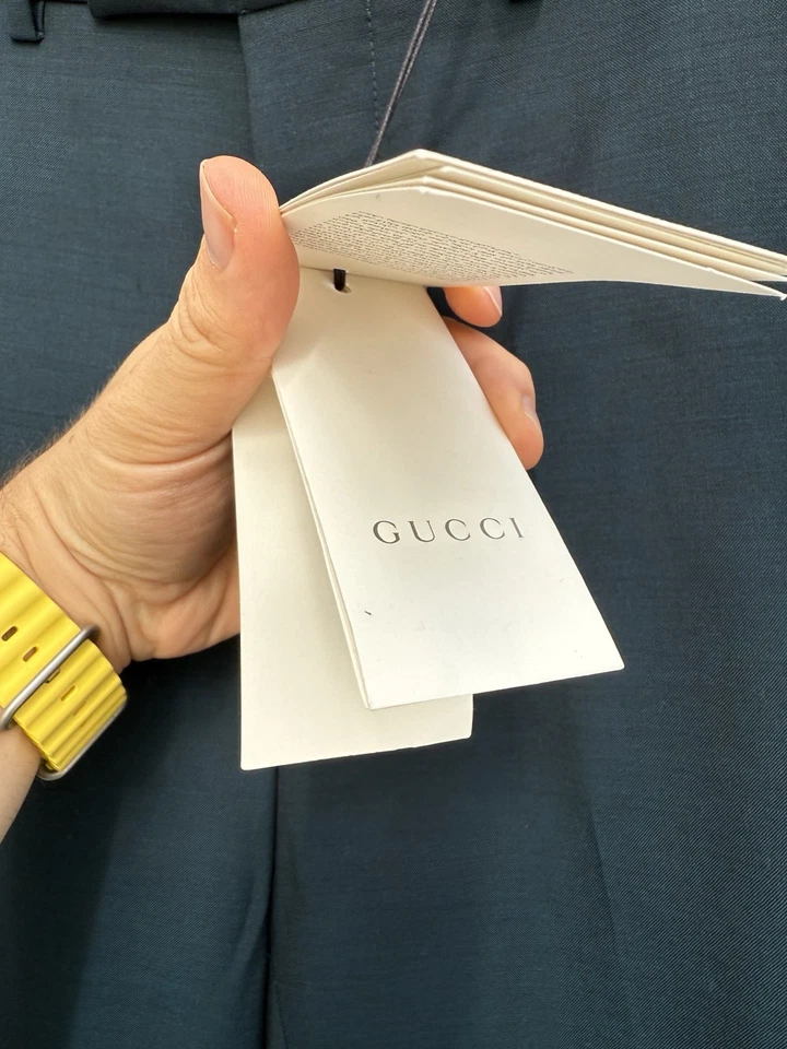 Gucci Uniform Wool Mohair Pants Dark Green Relaxed Italian Luxury IT 42 UK 10 M - Image 4 of 4