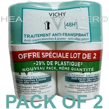 Vichy 48H Intensive Anti-perspirant anti-white and yellow mark deodorant 2 x50ml