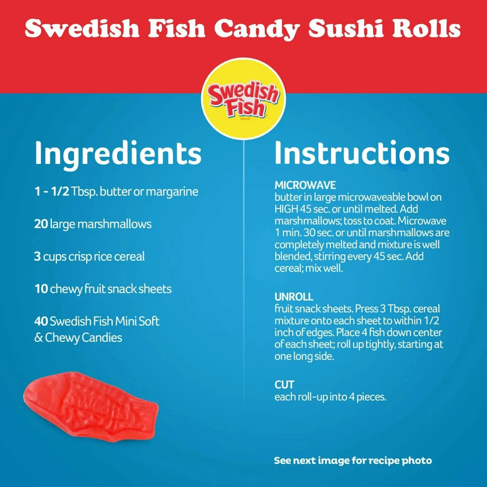 SWEDISH FISH Mini Soft & Chewy Candy, Family Size, Bulk Candy, 1.8 lb - Image 4 of 4