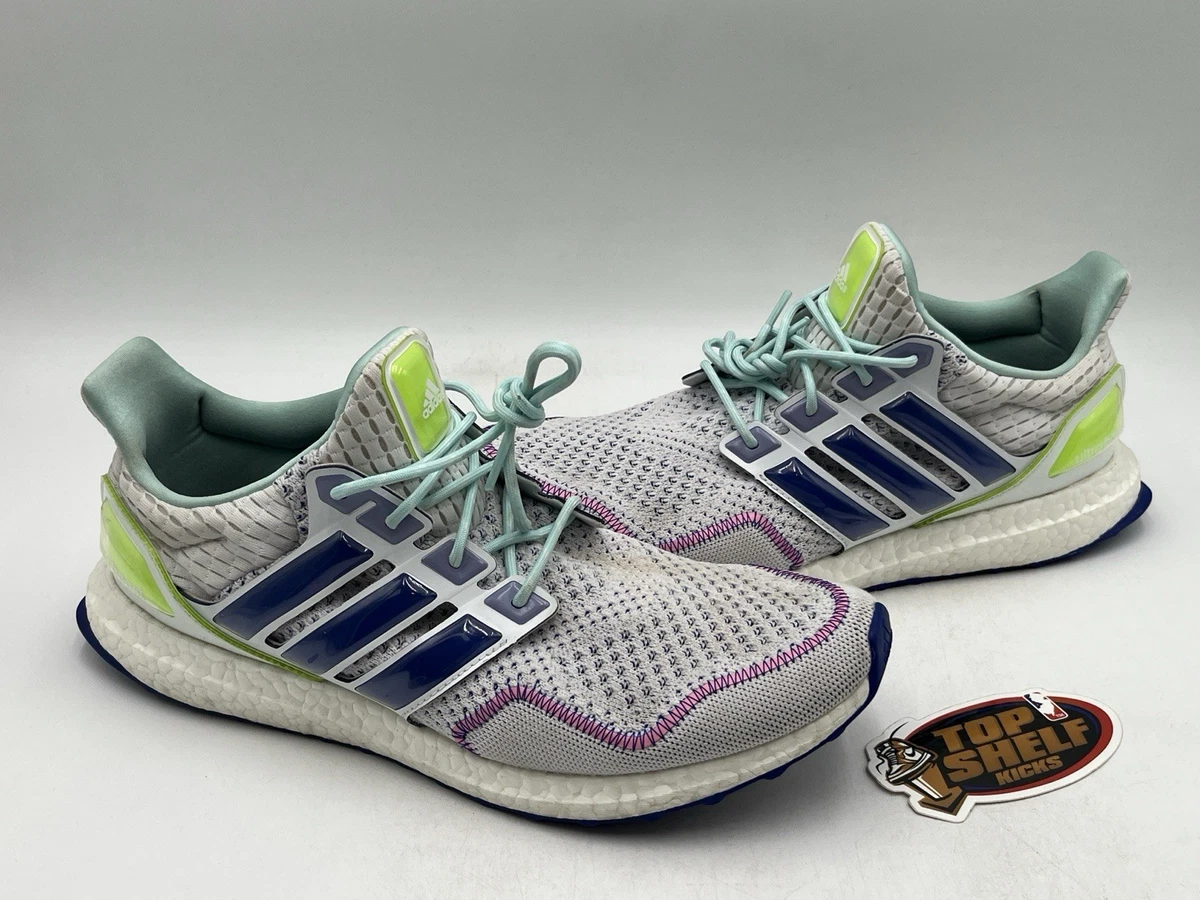 Adidas UltraBoost 1.0 Men\'s Cloud White / Lucid‎ Blue-Lemon ID0145 Size 9.5 Adidas UltraBoost 1.0 White Blue Lemon for sale | eBay main image 4