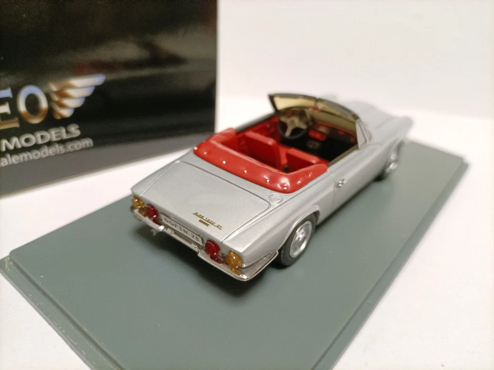 Neo 1: 43 德国 Glas GT Cabrio 1966 银色灰色双门敞篷车模型 — 第 3/4 张图片