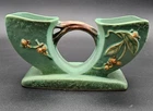 Roseville Bittersweet Green 1951 Art Pottery Double Cornucopia Planter Vase #858