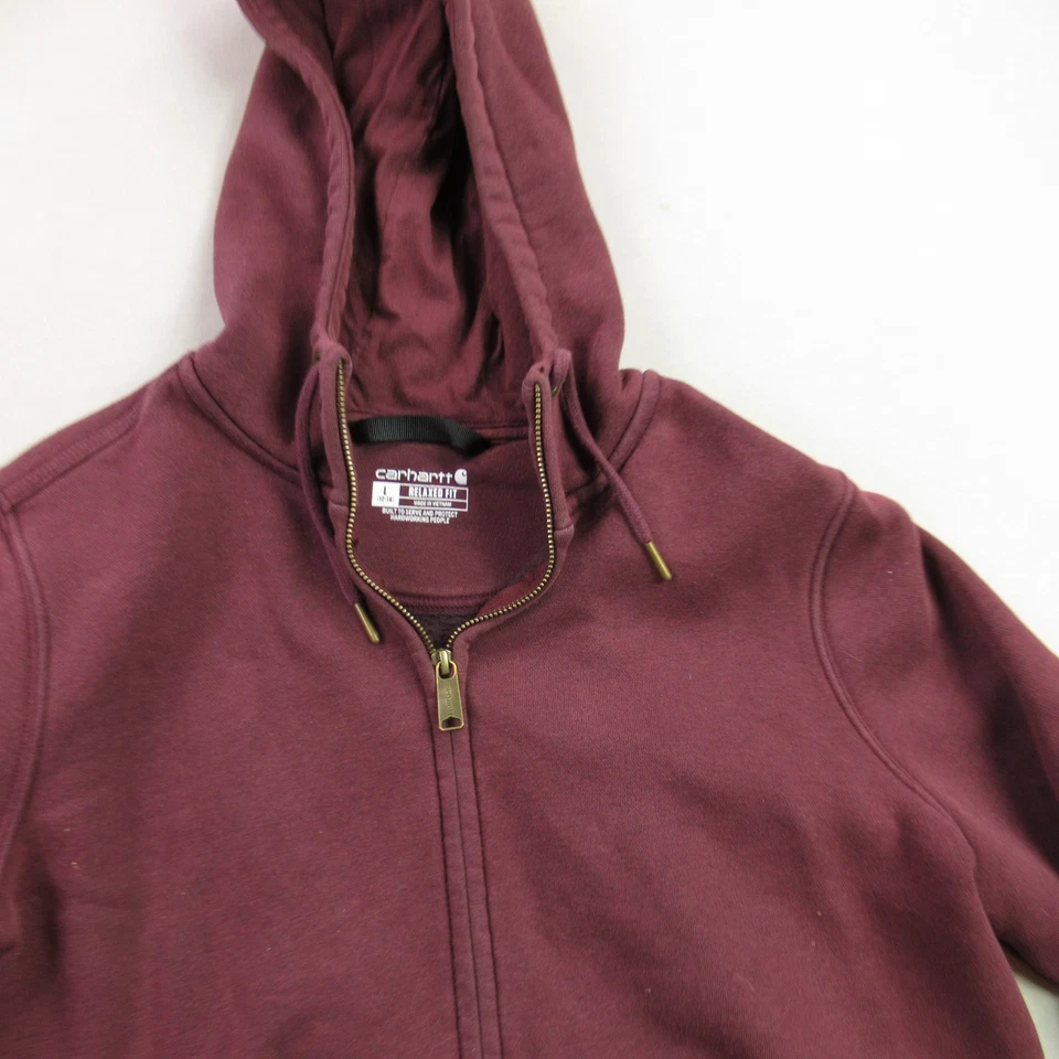 Chaqueta Carhartt Niñas 12-14 Grande Manga Larga Bolsillos Ligera Con Capucha Foto 2 de 4