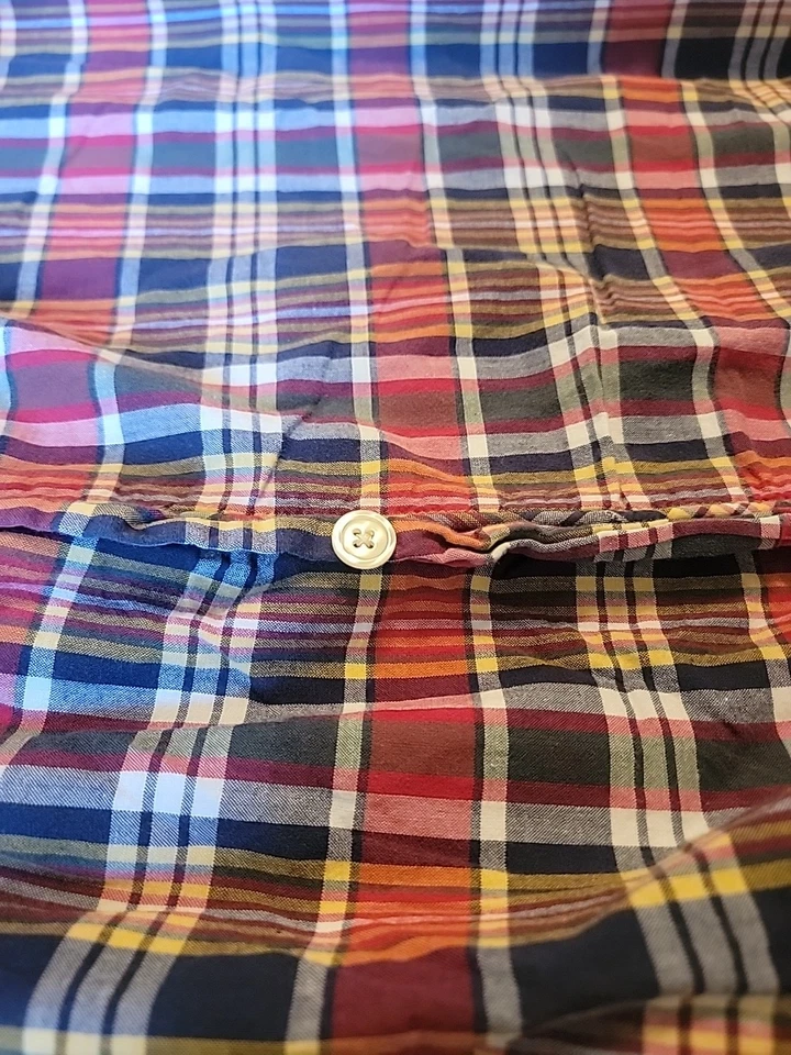 Rare! RALPH Lauren TWIN Duvet Cover Reversible Denim Plaid  Kennebunkport NICE! - Image 4 of 4