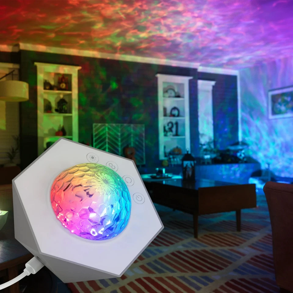 Enbrighten Color-Changing LED Galaxy Wave Projector, USB-C Powered - Image 3 of 4