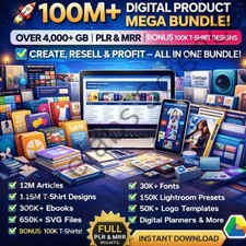 100+ Million PLR & MRR Digital Products Bundle - Passive Income Opportunity