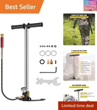 Durable 3 Stage 4500 PSI Air Pump - Stainless Steel & Aluminum Construction