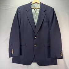 Marx Hart Schaffner Jack Nicklaus Blazer Jacket Golden Bear Blue Golf 40R