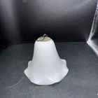 Victorian Ruffled Hanging Smoke Bell Milk Glass 4”x3” 18th Century
