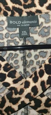 Women's Bold Elements Cut To Curve Sexy  Leopard Cold Shoulder Top Plus Size XXL