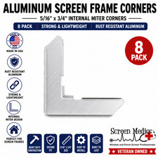 8 Pack 5/16 x 3/4 internal Metal Miter Screen...