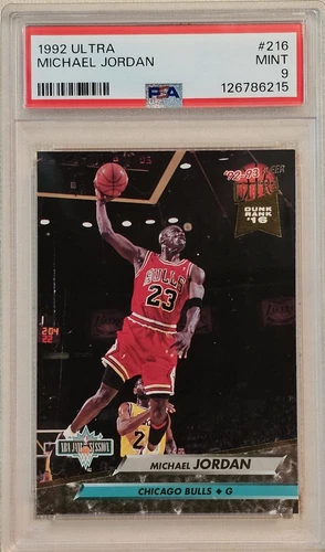 1992-93 Fleer Ultra Michael Jordan #216 PSA 9 Chicago Bulls NBA Jam Session Card