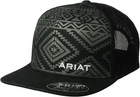 Ariat Men's Adjustable Snapback Mesh Cap Hat (Aztec Black, One Size)